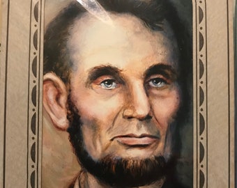 Print of Abraham Lincoln in Antique Mat -SALE