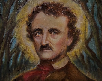 Telepathy - Print of Edgar Allan Poe by Poe artist J Ponte