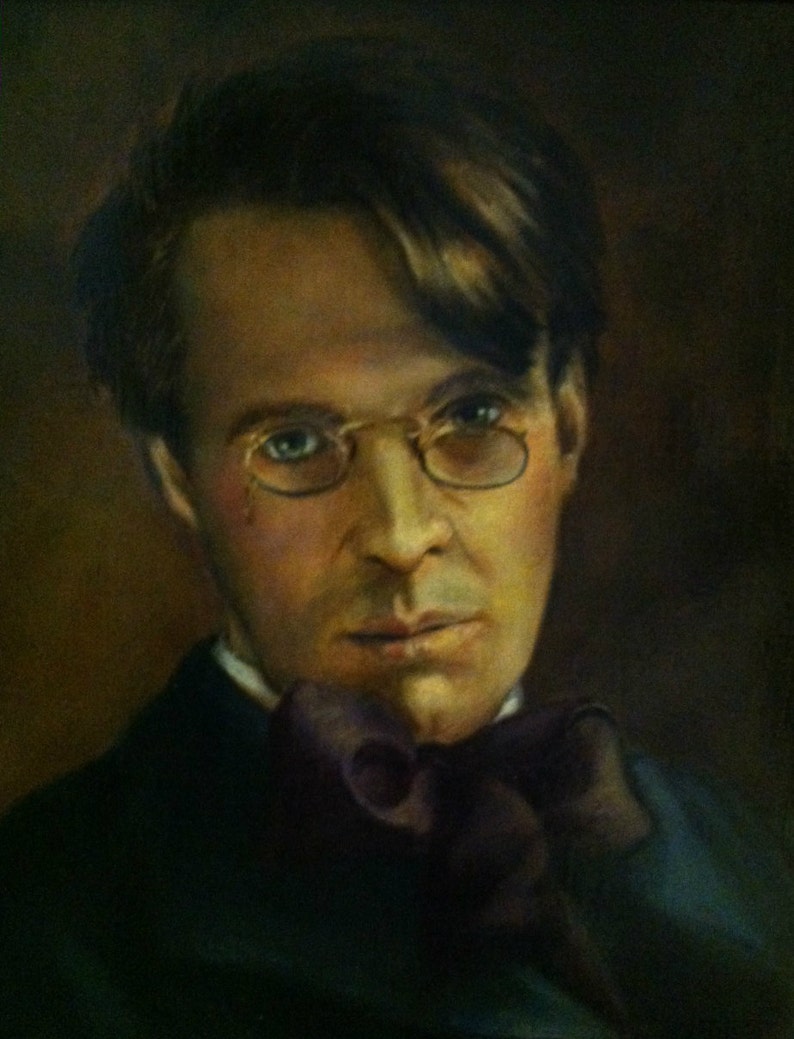 Print W B Yeats Portrait Poet William Butler Yeats | Etsy