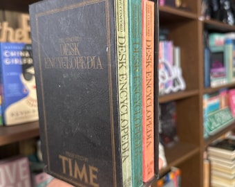 The Concord Desk Encyclopedia Presented by Time | 1982 Softcover Box Set | Vintage Reference Book