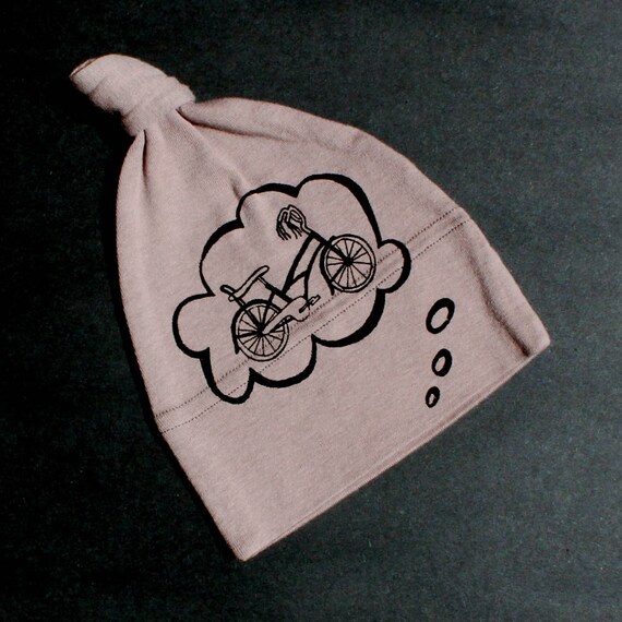 Items similar to Organic baby knot hat bicycle baby thought natural