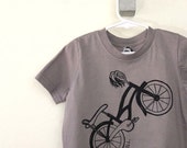 Toddler bike t-shirt That's How I Roll 2T 4T 6T cinder with black ink screen printed