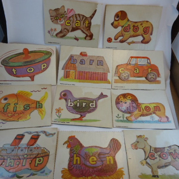 SOLD & RESERVED.....Vintage Avalon Puzzles- lot of 11