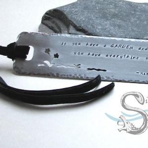 The Paperback Bookmark - CUSTOM, ALUMINUM personalized, handmade, stamped, silhouette, art, metal, aluminum, quote, name