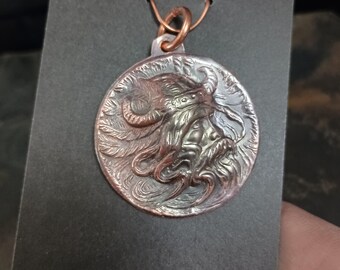 Viking Pendant - copper, antique design