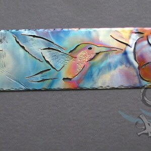 The Art Bookmark PAPERBACK SIZE, custom, personalized, hand drawn art, metal bookmark, copper, colorful, realistic, wildlife, landscape image 2