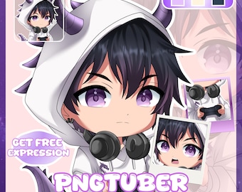 PNGTuber chibi personnalisé, commande de PNGTuber, commande d'avatar de streaming, PNGTuber garçon/fille mignon(ne)