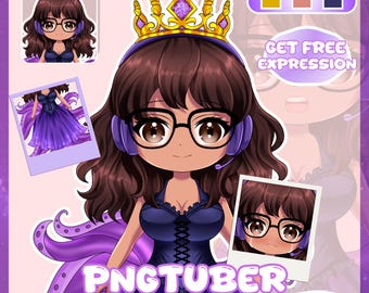 Commande d'avatar chibi PNGTuber personnalisé | Illustration numérique d'un streamer anime furry