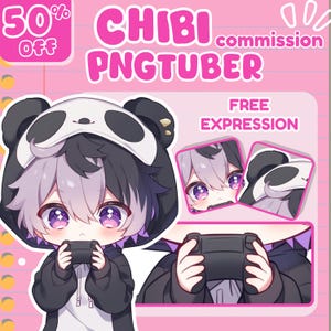 CUSTOM CHIBI PNGTUBER | Pngtuber Model, Chibi Pngtuber, Pngtuber Character, Pngtuber for Stream, Vtuber Model, Pngtuber Anime
