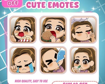 Custom Animated Twitch Emotes, Personalized Chibi Emotes for Streamers, VTuber Animated Emotes, Discord Emote Pack, Cute Chibi Art