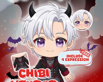 Custom Chibi VTuber Model: Anime Avatar, Live2D Rigging