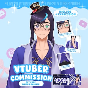 Custom Live2D VTuber Model Commission | Bust Up Anime Avatar Design | VTuber Character Art for Streaming & Twitch | Ready for Rigging