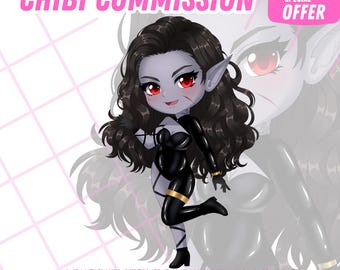 Benutzerdefinierte Chibi Paar Porträt | Anime Style VTuber Profilbild speziell zum Valentinstag (Digital PNG)