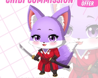 Custom Chibi PFP, Anime Chibi Pirat, süße Kawaii Charakter Kunst für Discord, VTuber, Streamer & SocialMedia Profilen