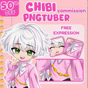 カスタムちびPNGTUBER、Pngtuberモデル、Pngtuberコミッションキャラクター、ちびPngtuber、ストリーミング用Pngtuber、Discord Pngtuberアニメ、Veadotube