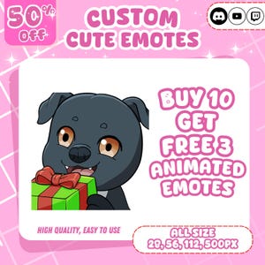 カスタムTwitchエモート、パーソナライズされたストリーミングステッカー、かわいいゲーマー絵文字アートワーク、カスタムアニメチビTwitchエモート、Discord、YouTube