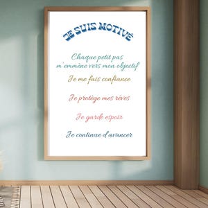Motivational quote poster, positive affirmation, gift for occupational therapist, psychologist wall art, therapy office decor, french logo
