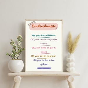 Positive affirmation poster, printable motivational poster, motivational phrase, Mental health poster - Therapy wall art, digital poster