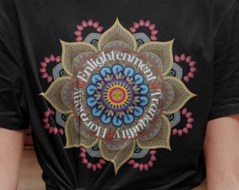 Yoga T-Shirt: Zen Mandala Design, Harmony & Enlightenment