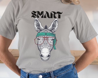Smart Ass Donkey T-Shirt, Humorous Unisex Tee