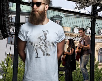 Musician Life Tee: Gildan Softstyle Music Lover T-Shirt