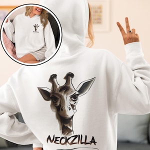 Neckzilla Giraffe Hoodie: Soft Fleece Safari Lover Gift