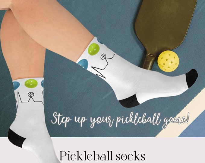 Pickleball socks, Pickleball lover gift stocking stuffer, retirement gift, funny pickleball Unisex socks, One size fits all, Pickleball Life