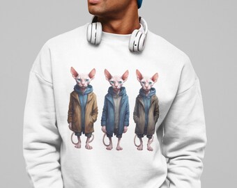 Sphynx Cat Sweatshirt: Detective Inc. Cat Lover Gift