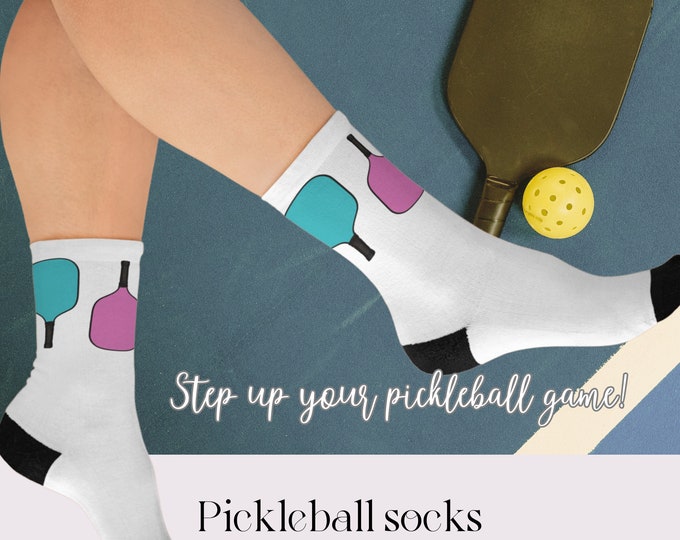 Pickleball socks, Pickleball lover gift stocking stuffer, retirement gift, funny pickleball Unisex socks, One size fits all, Pickleball Life