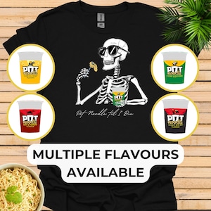 Regalos de fideos instantáneos Camiseta de fideos instantáneos Divertido regalo de broma de varios sabores Fideos instantáneos