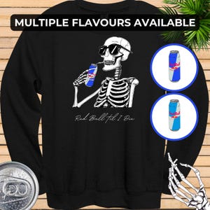 Felpa Red Bull Skeleton Red Bull Gift Energy Drink Design personalizzato Gusti multipli Maglione Red Bull Drinker Felpa con cappuccio Red Bull