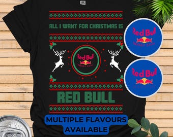 Red Bull Christmas Shirt: Ugly Holiday Sweater Tee