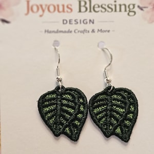 Embroidered earrings