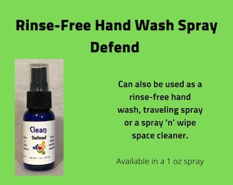 Rinse-Free Hand Wash Spray - Defend Essential Oil Blend