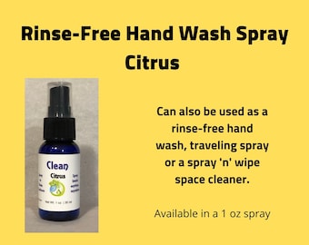 WINTER BOGO Rinse-Free Hand Wash Spray - Citrus Essential Oil Blend