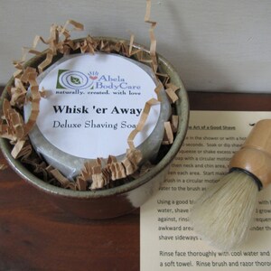 Natural Shave Set with Soap Brush and Shaving Bowl Coffee image 7