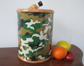 Large Compost Crock Homestead Kitchen- Woodland Camo