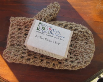 Natural Hemp Exfoliating Bath Mitt & Soap Set