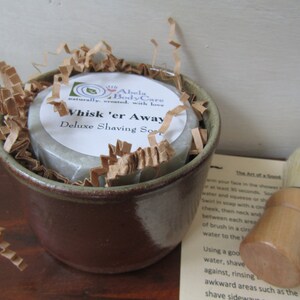 Natural Shave Set with Soap Brush and Shaving Bowl Coffee image 4