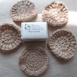 Natural Organic Cotton Scrubbie Face Puff Soap Set image 1