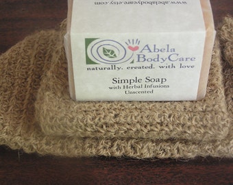 Natural Hemp Wash Cloth with Soap Set