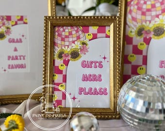 Hand Painted Disco Party Sign, Roller Skate Decor (Instant Download)