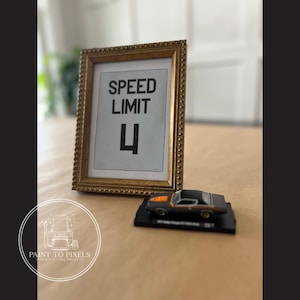Hand Painted Watercolor Road Signs, Vintage Car, Fast Car, Race Car Party, Street Sign, Road Sign, Muscle Car, Race Flag, Digital Prints