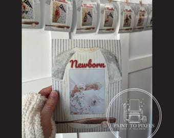 Hand-Painted Baseball Milestone Cards, First Birthday (Instant Download)