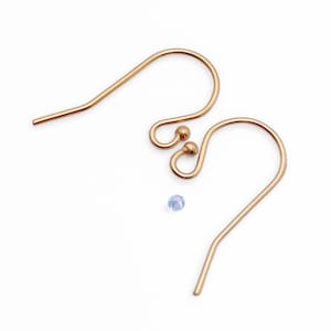 14K Gold Filled Earring Hooks Earwires with Ball Fish Hook 20x11.5mm Earrings Findings for Jewellery Making DIY Craft Supplies