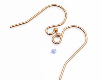 14k Gold Coded Flat With Ball Fish Hook Ear Wire -earring Fish Hook - Ear  Wire Findings (16x10mm, 14 Pcs per Order) - Etsy