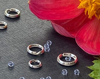 thumbnail image 2 of 5 Pieces Solid 925 Sterling Silver Round Double Split Jump Rings - 6mm For Jewelry Making 2 of 5