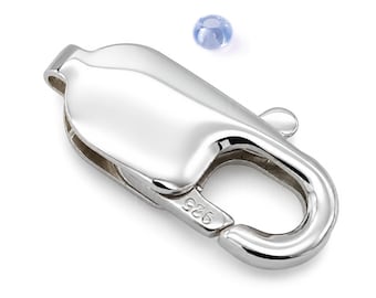 925 Sterling Silver Lobster Clasp | Trigger Claw Carabiner Fastener for Necklace & Bracelet Repairs | Jewellery Findings 8mm 10mm 13mm 16mm