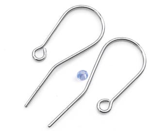 Ganci per orecchini a forma di amo da pesca in argento sterling 925, 26 mm, stile francese, per la creazione di gioielli.