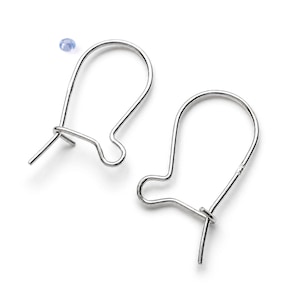 925 Sterling Silver Kidney Ear Wires 16x9mm | Earring Hooks for Jewellery Making